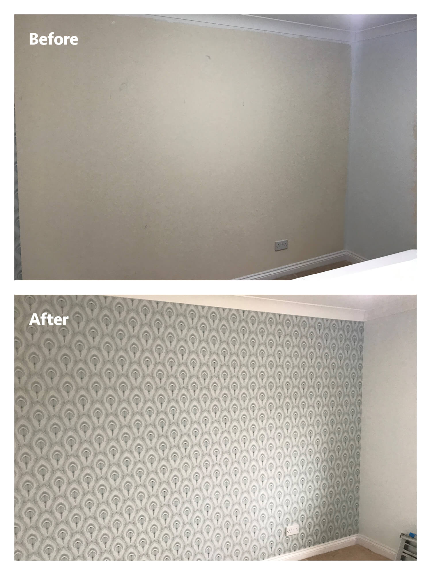 Wallpapering - Before & After